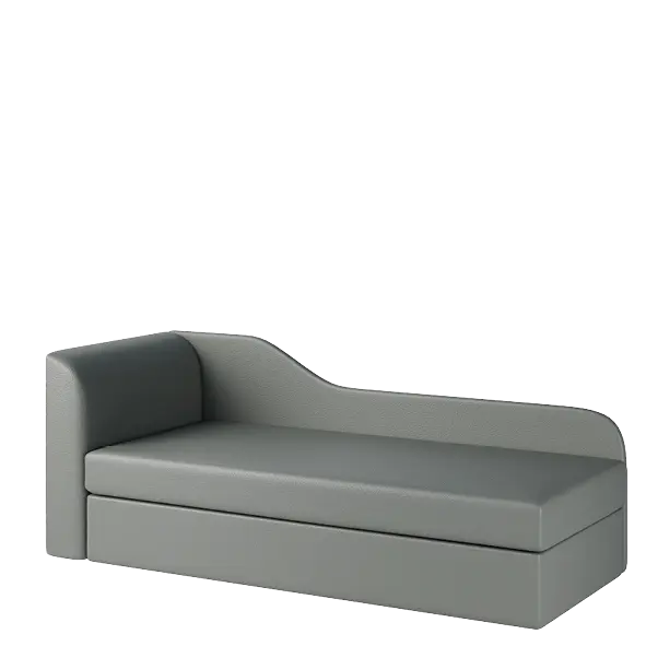 MICHELLE rošt, válenda celočalouněná, provedení pravé, koženka SA 2 šedá